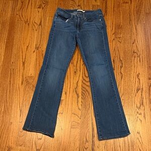 Levi's Dark Blue Bootcut Denim Stretch Jeans, Size 4